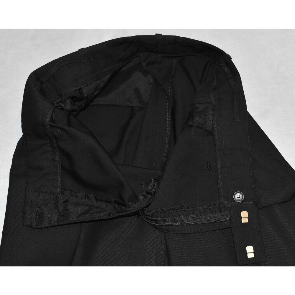B2 Auth GUCCI Black Wool Faux Slash Pocket Straight Dress Pants Size 40 US 4/6 - Picture 5 of 8